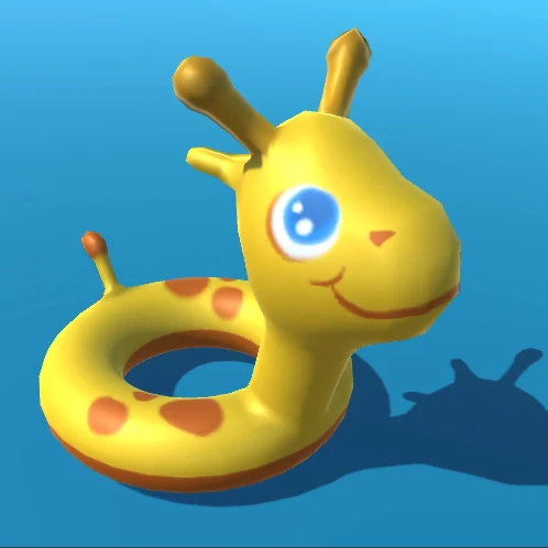 Inflatable giraffe floaty
